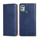 For Infinix Hot 11 Play Gloss Oil Solid Color Magnetic Leather Phone Case(Blue)