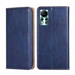 For Infinix Hot 11S NFC Gloss Oil Solid Color Magnetic Leather Phone Case(Blue)