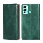 For Infinix Hot 12 Play Gloss Oil Solid Color Magnetic Leather Phone Case(Green)
