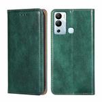 For Infinix Hot 12i Gloss Oil Solid Color Magnetic Leather Phone Case(Green)