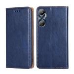 For Infinix Hot 20 4G Gloss Oil Solid Color Magnetic Leather Phone Case(Blue)