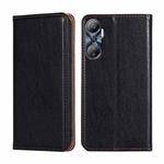 For Infinix Hot 20 4G Gloss Oil Solid Color Magnetic Leather Phone Case(Black)