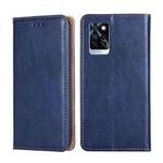 For Infinix Note 10 Pro Gloss Oil Solid Color Magnetic Leather Phone Case(Blue)