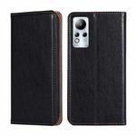 For Infinix Note 11 Gloss Oil Solid Color Magnetic Leather Phone Case(Black)