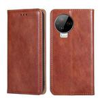 For Infinix Note 12 Pro 4G / Note 12 2023 Gloss Oil Solid Color Magnetic Leather Phone Case(Brown)