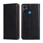 For Infinix Smart 6 plus Gloss Oil Solid Color Magnetic Leather Phone Case(Black)
