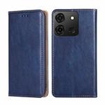 For Infinix Smart 7 Gloss Oil Solid Color Magnetic Leather Phone Case(Blue)