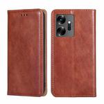 For Infinix Zero 20 Gloss Oil Solid Color Magnetic Leather Phone Case(Brown)