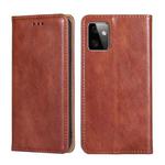 For Motorola Moto G Power 2023 Gloss Oil Solid Color Magnetic Leather Phone Case(Brown)
