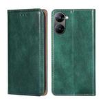 For Realme V30 5G / V30T Gloss Oil Solid Color Magnetic Leather Phone Case(Green)