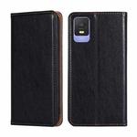 For TCL 403 Gloss Oil Solid Color Magnetic Leather Phone Case(Black)