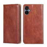 For TECNO Camon 19 Neo Gloss Oil Solid Color Magnetic Leather Phone Case(Brown)