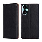 For Tecno Camon 19 / 19 Pro Gloss Oil Solid Color Magnetic Leather Phone Case(Black)