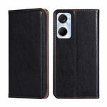 For Tecno Pop 6 Pro Gloss Oil Solid Color Magnetic Leather Phone Case(Black)
