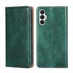 For Tecno Pova 3 Gloss Oil Solid Color Magnetic Leather Phone Case(Green)