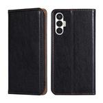 For Tecno Pova 3 Gloss Oil Solid Color Magnetic Leather Phone Case(Black)