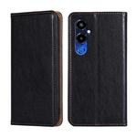 For Tecno Pova 4 Pro Gloss Oil Solid Color Magnetic Leather Phone Case(Black)