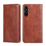 For Tecno Pova Neo 2 Gloss Oil Solid Color Magnetic Leather Phone Case(Brown)