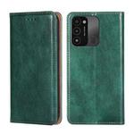 For Tecno Spark 8C Gloss Oil Solid Color Magnetic Leather Phone Case(Green)