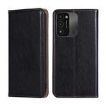 For Tecno Spark 8C Gloss Oil Solid Color Magnetic Leather Phone Case(Black)