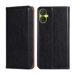 For Tecno Spark 9 Pro Gloss Oil Solid Color Magnetic Leather Phone Case(Black)