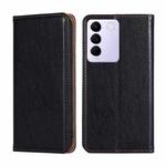 For vivo S16E Gloss Oil Solid Color Magnetic Leather Phone Case(Black)