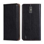 For ZTE Blade A32 Gloss Oil Solid Color Magnetic Leather Phone Case(Black)