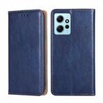 For Xiaomi Redmi Note 12 4G Global Gloss Oil Solid Color Magnetic Leather Phone Case(Blue)