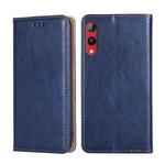 For Rakuten Hand 4G Gloss Oil Solid Color Magnetic Leather Phone Case(Blue)