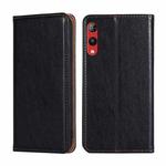 For Rakuten Hand 4G Gloss Oil Solid Color Magnetic Leather Phone Case(Black)