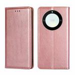 For Honor X40 Gloss Oil Solid Color Magnetic Leather Phone Case(Rose Gold)