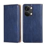 For OnePlus Ace 2V 5G Gloss Oil Solid Color Magnetic Leather Phone Case(Blue)