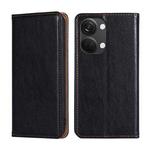 For OnePlus Ace 2V 5G Gloss Oil Solid Color Magnetic Leather Phone Case(Black)