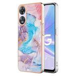 For OPPO A78/A58 Electroplating IMD TPU Phone Case(Blue Marble)