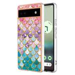 For Google Pixel 6a Electroplating IMD TPU Phone Case(Colorful Scales)