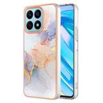 For Honor X8a Electroplating IMD TPU Phone Case(White Marble)