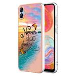 For Samsung Galaxy A04e Electroplating IMD TPU Phone Case(Dream Butterfly)