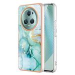 For Honor X9a/Magic5 Lite Electroplating Marble Dual-side IMD Phone Case(Green 003)