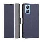 For Blackview A52 Twill Texture Side Buckle Leather Phone Case(Blue)