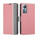 For Blackview A85 Twill Texture Side Buckle Leather Phone Case(Pink)