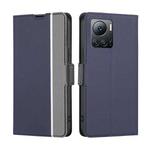 For Infinix Note 12 VIP Twill Texture Side Buckle Leather Phone Case(Blue)