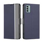 For Nokia G22 Twill Texture Side Buckle Leather Phone Case(Blue)