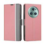 For Honor Magic5 Pro Twill Texture Side Buckle Leather Phone Case(Pink)