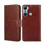 For Infinix Hot 12 Pro Crystal Texture Leather Phone Case(Brown)