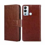 For Infinix Hot 12i Crystal Texture Leather Phone Case(Brown)