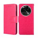 For OPPO Find X6 Pro 5G Crystal Texture Leather Phone Case(Rose Red)