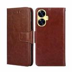 For Realme C55 4G Crystal Texture Leather Phone Case(Brown)