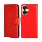 For Realme C55 4G Crystal Texture Leather Phone Case(Red)