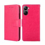 For Realme V30 5G / V30T Crystal Texture Leather Phone Case(Rose Red)