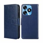 For Tecno Spark 10 4G Crystal Texture Leather Phone Case(Royal Blue)